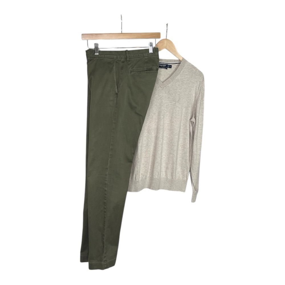 J. Crew Green Chinos Slim Fit Cotton Twill